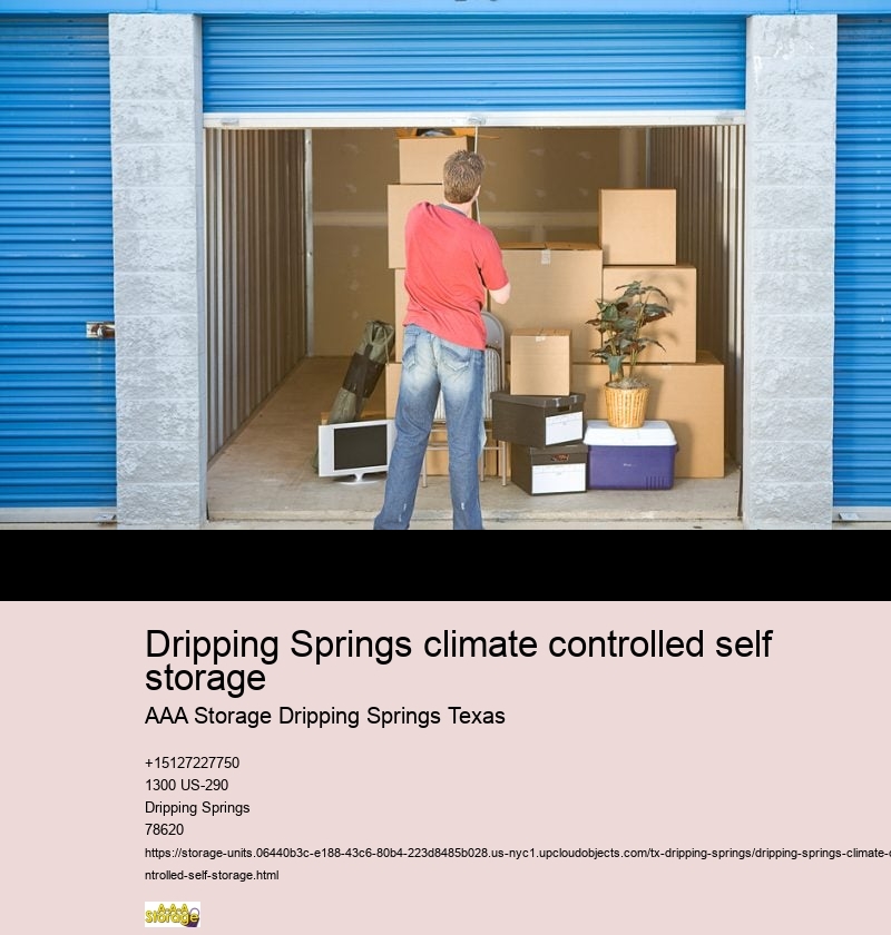 climate controlled self storage unit Dripping Springs