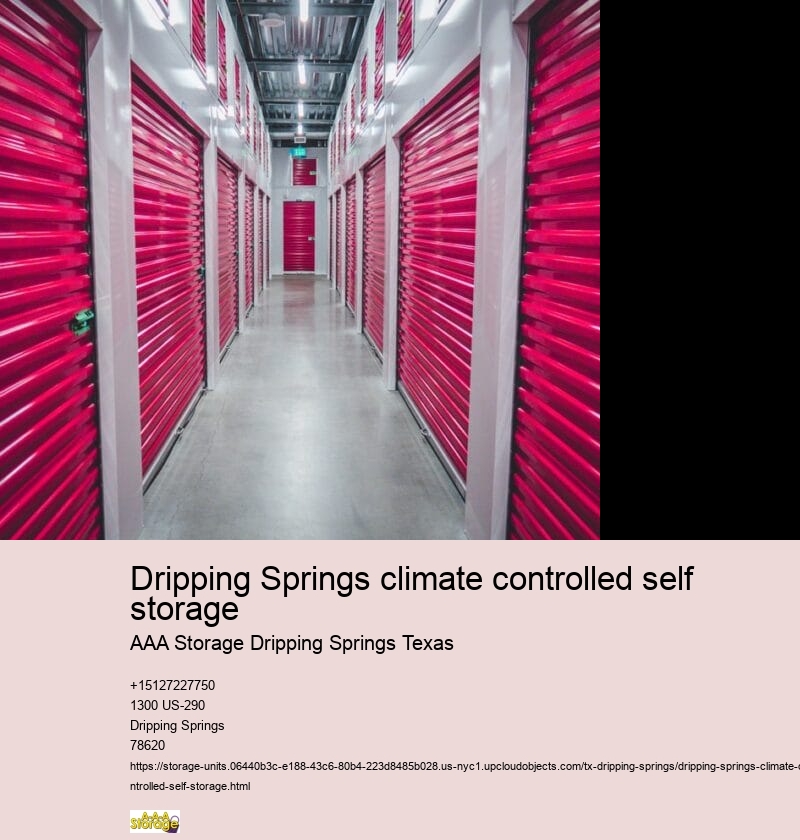 climate controlled storages near Dripping Springs