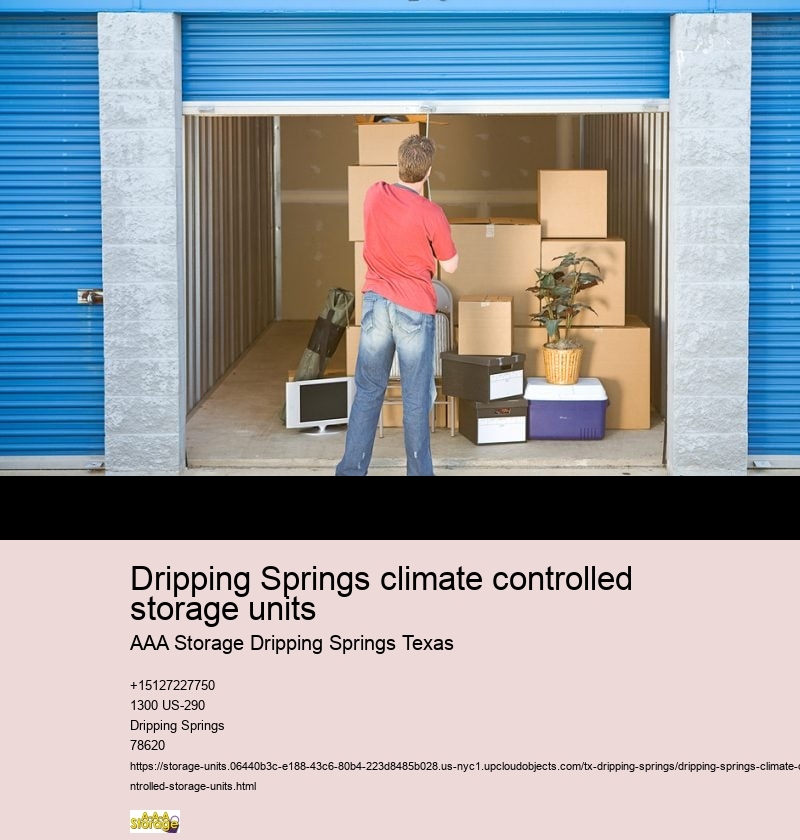 climate controlled self storage facilities Dripping Springs