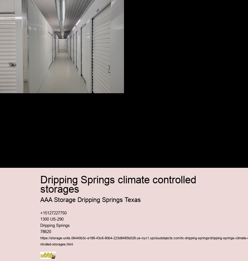 climate controlled self storage facility Dripping Springs