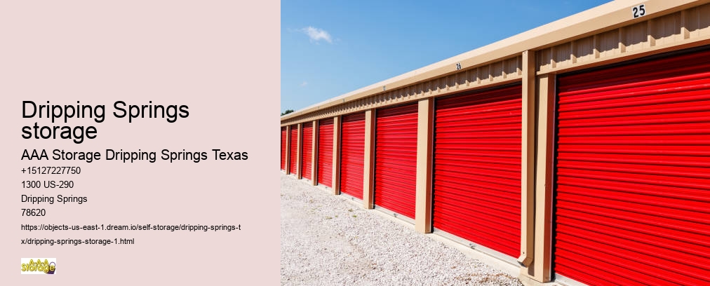 climate controlled storage near Dripping Springs