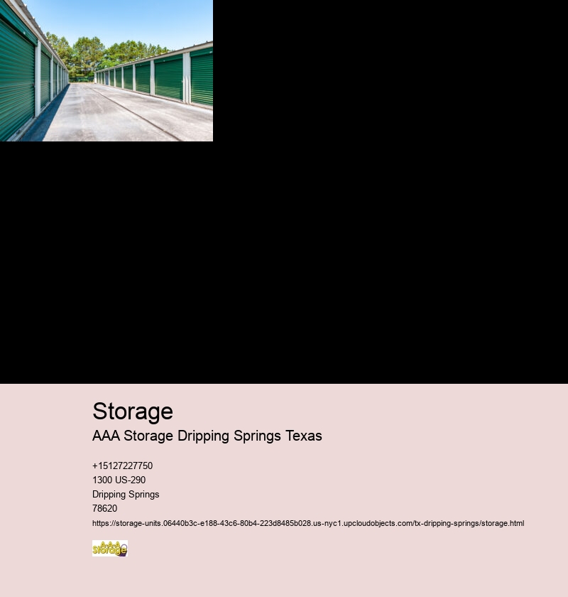 climate controlled storage facility near Dripping Springs
